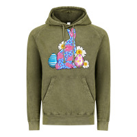 Vintage Olive easter bunny wıth easter eggs Vintage Hoodie - AdoDesignShop