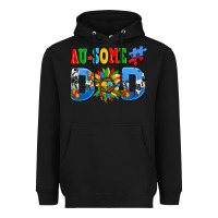 Black ausome autism dad Heavyweight Hoodie - AdoDesignShop