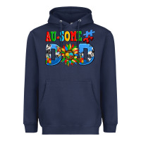 Navy ausome autism dad Heavyweight Hoodie - AdoDesignShop