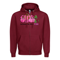 Burgundy in october we wear pink pumpkin and sunflowers Zipper Hoodie - RanaPortraitStore
