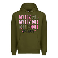 Army Green volleyball mama Premium Hoodie - MaliasSmallBusiness