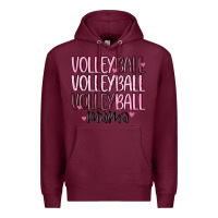 Burgundy volleyball mama Premium Hoodie - MaliasSmallBusiness