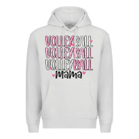 Dove Grey volleyball mama Premium Hoodie - MaliasSmallBusiness