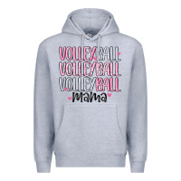 Heather Grey volleyball mama Premium Hoodie - MaliasSmallBusiness