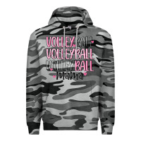 Slate Camo volleyball mama Premium Hoodie - MaliasSmallBusiness