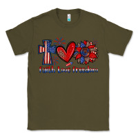 Army Green faith love freedom Classic Tee - Zillion Design Studio