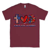 Burgundy faith love freedom Classic Tee - Zillion Design Studio