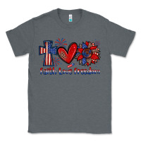 Charcoal Heather faith love freedom Classic Tee - Zillion Design Studio