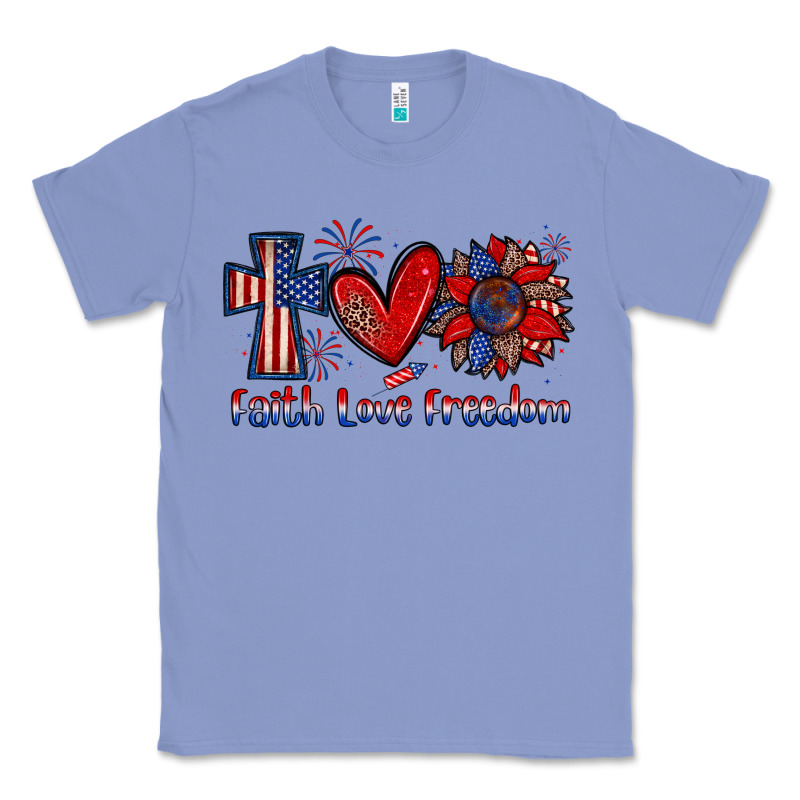 Faith Love Freedom Classic Tee by Zillion Design Studio | Teevron