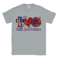 Heather Grey faith love freedom Classic Tee - Zillion Design Studio