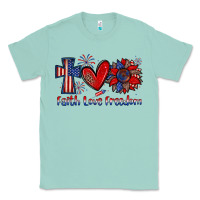 Seafoam faith love freedom Classic Tee - Zillion Design Studio