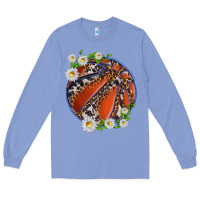 Colony Blue basketball with patterns and daisies Long Sleeve Tee - texasbilliewilder