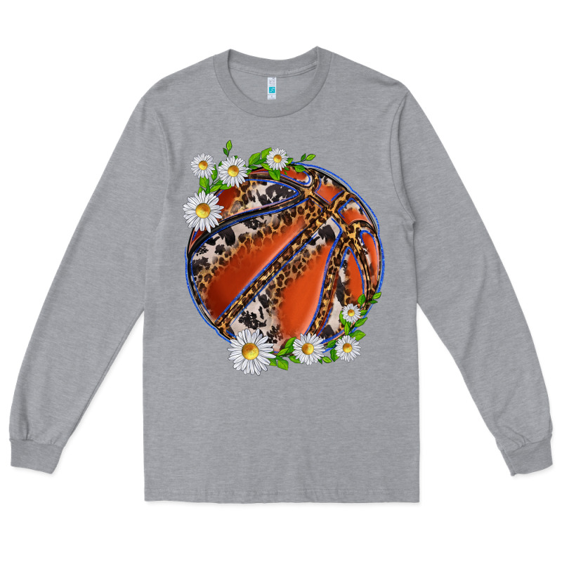 Basketball With Patterns And Daisies Long Sleeve Tee by texasbilliewilder | Teevron