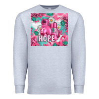 Heather Grey Breast Cancer Boxing Gloves Premium Sweatshirt - Artiststas