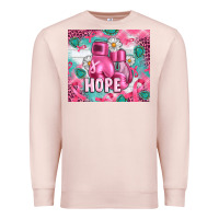 Pale Pink Breast Cancer Boxing Gloves Premium Sweatshirt - Artiststas