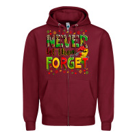 Burgundy never let them forget Zipper Hoodie - Zillion Design Studio
