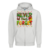 Dove Grey never let them forget Zipper Hoodie - Zillion Design Studio