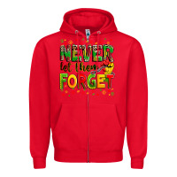 Red never let them forget Zipper Hoodie - Zillion Design Studio