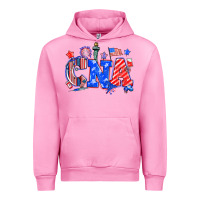 Fuchsia Pink 4th of july cna Urban Hoodie - NancyCooperArtShop