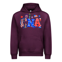 Mauve Wine 4th of july cna Urban Hoodie - NancyCooperArtShop