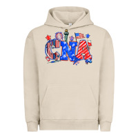 Pigment French Oak 4th of july cna Urban Hoodie - NancyCooperArtShop