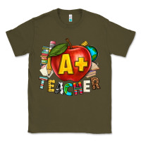 Army Green a plus teacher Classic Tee - texasbilliewilder