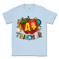 Dusty Blue a plus teacher Classic Tee - texasbilliewilder
