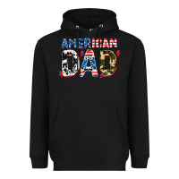 Black American dad Heavyweight Hoodie - AdoDesignShop