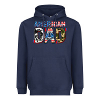 Navy American dad Heavyweight Hoodie - AdoDesignShop