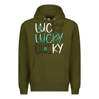 Army Green lucky Premium Hoodie - MaliasSmallBusiness