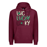Burgundy lucky Premium Hoodie - MaliasSmallBusiness