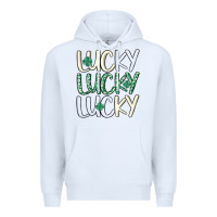White lucky Premium Hoodie - MaliasSmallBusiness