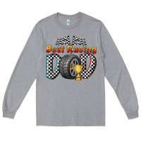 Heather Grey best racing dad Long Sleeve Tee - texasbilliewilder