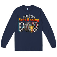 Navy best racing dad Long Sleeve Tee - texasbilliewilder