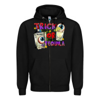 Black Trick or Tequila Zipper Hoodie - texasbilliewilder