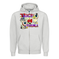 Dove Grey Trick or Tequila Zipper Hoodie - texasbilliewilder