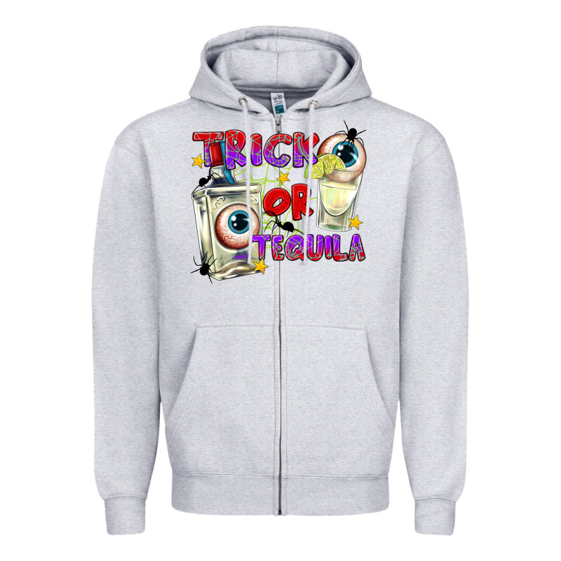 Trick Or Tequila Zipper Hoodie by texasbilliewilder | Teevron