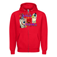 Red Trick or Tequila Zipper Hoodie - texasbilliewilder