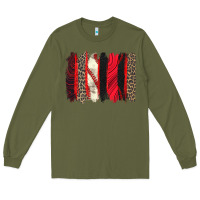 Army Green baseball brushstroke Long Sleeve Tee - Zillion Design Studio