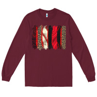 Burgundy baseball brushstroke Long Sleeve Tee - Zillion Design Studio