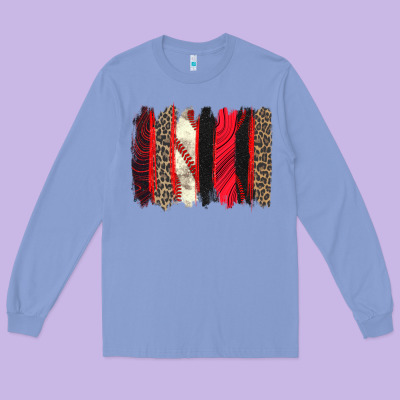 Baseball Brushstroke Long Sleeve Tee Designed By Zillion Design Studio