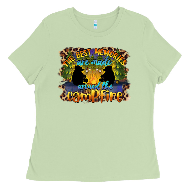 The Best Memories Are Made Around The Campfire Camping Ladies Tee by BarkalooDesign | Teevron