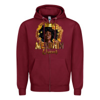 Burgundy melanin queen Zipper Hoodie - Zillion Design Studio