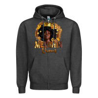 Charcoal Heather melanin queen Zipper Hoodie - Zillion Design Studio