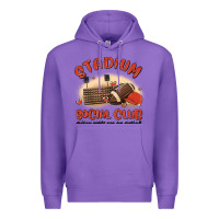 Purple stadium social club football Premium Hoodie - MaliasSmallBusiness