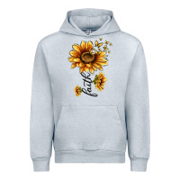 Heather Grey faith sunflower Urban Hoodie - MaliasSmallBusiness