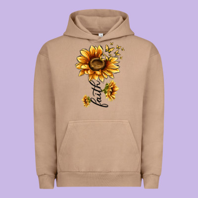 Faith Sunflower Urban Hoodie Designed By Maliassmallbusiness