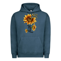 Pigment Midnight Navy faith sunflower Urban Hoodie - MaliasSmallBusiness