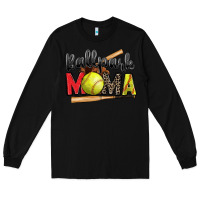 Black ballpark mama softball Long Sleeve Tee - Zillion Design Studio