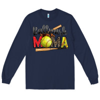 Navy ballpark mama softball Long Sleeve Tee - Zillion Design Studio